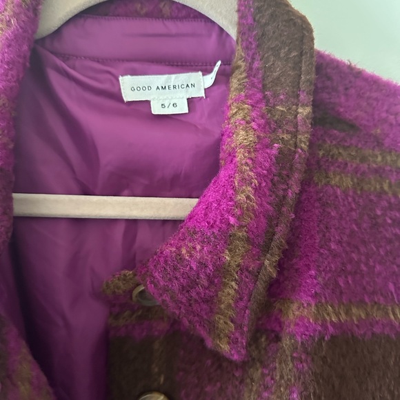 Good American Pop Thistle Plaid Shacket - Picture 3 of 4